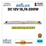 Power Supply Trafo Brilux DC 12V 16.7A | 200W + Slim (Super Quality)
